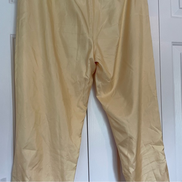 Vtg Y2K Adidas Gold Satin Track Pants Joggers Sz Medium Ankle Zip - Picture 13 of 15